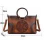 2024 Custom Luxury Emboss Flower PU Leather Bag For Women Ladies Vintage Handbag