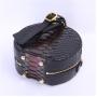 Custom Classical Round Shape Designer Luxury Women Genuine Snake Skin Leather Crossbody Bag Handbag For Women Famous Brands