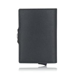 New Typecase Mens Wallet Card Holder Genuine Leather RFID Blocking Smart Minimalist Aluminum Card Case Rfid Card Casual Wallets