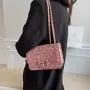 New Product tweed women's bags fashion 2024 popular Korean style hobo chain shoulder crossbody bag for women messenger bags