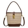 ZWY086 2024 Fashion Women Tote Straw Beach Bag Summer New Casual Daily Bucket Bag Wholesale Hot Sale Woven Crossbody Bag