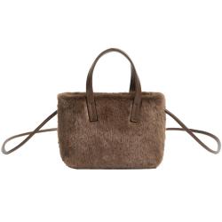 2024 Custom Faux Fur Crossbody Shoulder Bag For Women Ladies Casual Mini Handbag