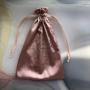 Soft Rose Pink Silk Drawstring Pouch  Silk Packaging Bag For Underwear