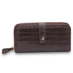 RFID Long Tri-fold Purses Credit Card Holder Case genuine leather Women Wallets