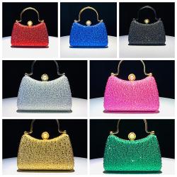 Luxury Fashion Full Diamond Ladies Diamond Bag Glitter Dinner party Haute chic Ladies clutch bag sac tendance 2024