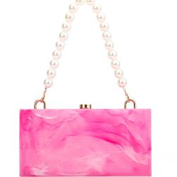 New Fashion Wholesale Custom Texture Women'S Pearl Chain Handbag Watercolor Acrylic Evening Bag For Women 2024