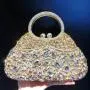Wholesale Rhinestone Diamond Purse Golden Bling Party Shoulder Bag Wedding Purse Crystal Bag  Bling Glitter Purse Crown Bo