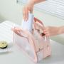 Hot sell factory directly double layer pvc cosmetic bag travel  kits pvc makeup bag  pvc wash bag