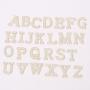 Stock Pink Self Adhesive A-Z Rhinestone English Letter Alphabet Sew Iron On Badge 3D Handmade Bags Applique Pearl Patch