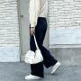 2024 Wholesale Women's Hand Bag Flip Soft PU Leather Simple Shoulder Bag Fashion Plain Women's Handbags