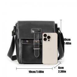 XL327 Genuine Leather Multi-layer Large Capacity Messenger Bag Wear-resistant Durable Bag First Layer Cowhide Men's Shoulder Bag