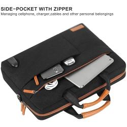 Nylon travel Laptop Sleeve Bag with USB 17-17.3 Inch Carrying Case 360 Protective Computer Bag Compatible Notebook Bag
