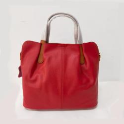 2024 Custom Logo Cowhide Genuine Leather Tote Handbag For Women Luxury With Small Bag