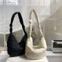 New design Embroidery nylon crossbody bag soft Knot decoration chic messenger bag Simple fashion wadding ladies shoulder bags