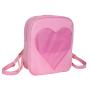 Custom design Candy PU Leather Love Heart Shape clear window Ita Bag Backpack
