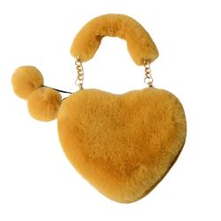 New lady Plush love handbag chain bag shoulder mesengers coin purse bag plush Bag For Women