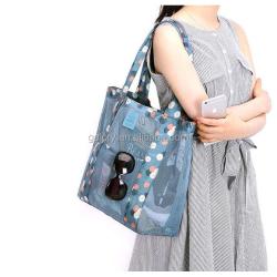 New Arrival Promotional Nylon Material Women Gender Mesh Swim Bag Custom Logo Mesh Beach Tote Bags