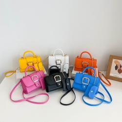 Summer New Style Candy Color Pu Small Square Bag Simple Retro Fashion Handbag High Quality Personality Lock  Single Shoulder Bag