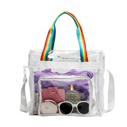 Waterproof swimming bag dry wet separate fitness bag large PVC transparent bag