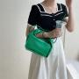Summer new female fashion creativity woven handbag trend solid color shoulder cross-body bag personality retro small square bag