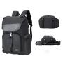 XL163 Outdoor Canvas Vintage Camera Bag Top Bottom Separation Camera Bag Waterproof Wear-resistant Camera Backpack