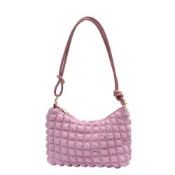 ZF237 New Women's Underarm Bag Korean Fashion Shoulder Bag Zipper Soft Handbag Small Fresh Bubble Bag