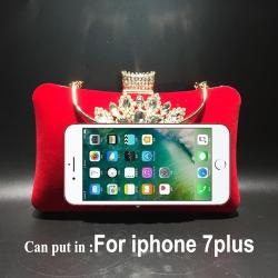 xinyu Luxury Women High Quality Flower Diamonds Evening Wedding Bags Ladies Velvet Fashion Ladies Clutch Dinner Banquet Clutch
