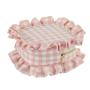 RTS New Arrivals Personalized Women Pink Gingham Toilet Bag Cosmetic Makeup Bag Travel Zipper Pouch