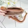 Custom Brand Designer Leather Wallets Soft PU Leather Clutch Wallet with Wrist Strap