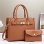 New wholesale luxury leather fashion quilted leather shoulder bags set luxury women's large capacity purses and handbags 2024