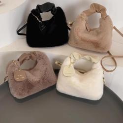 2024 New Fashion Designer Plush Bags Women Handbags Ladies Shoulder Crossbody Bag Versatile Small Chain Messenger bags for Women