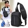 Oxford Crossbody Bag Adjustable Strap Sling Backpack Outdoor Travel One Shoulder Messenger Bag With USB Charger Port