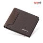 ZR408 New RFID Anti-theft Canvas Men's Wallet Trend Horizontal Short Card Bag Zipper Canvas Business Wallet Wholesale
