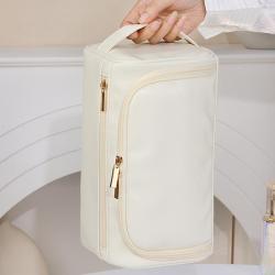 Hot Selling Portable Waterproof Makeup Storage Bag Large Capacity Travel Toiletries Bag Pu Leather Wash Bag