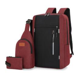 ZF245 Laptop Bag USB Charger Computer Cover Backpack Oxford Fabric Waterproof Zipper Print Logo Gift Backpack Business Schoolbag