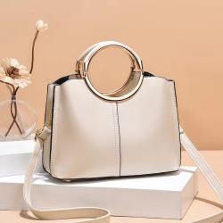 Round handle sac a main femme women's handbag vegan leather bag hand bags for women