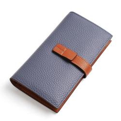 ZF373 Genuine Leather Women Long Wallet Women Purse Zipper Hasp Coin Purse Designer Wallet Card Holder Folding Card Bag