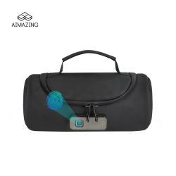 Pu Leather Smell Proof Duffel Duffle Bag With Smart Fingerprint Lock Power Bank