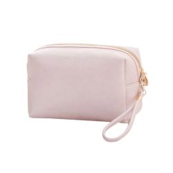 High Quality Vegan Leather Makeup Bag Zipper Pouch Travel Cosmetic Organizer for Women and Girls