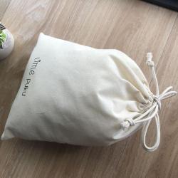 Custom Logo Printed Muslin Cotton Drawstring Bag Muslin Cotton Gift Packaging Pouch