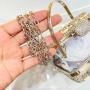 Luxury acrylic  Crystal Square Evening Bags Glass Wedding Clutch Party Purse Colorful Blue Grey Customized Bridal Minaudere