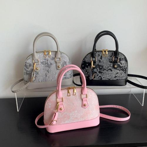 Popular fashion floral splicing single shoulder crossbody bag women bags2024 summer new simple handbag shell bag