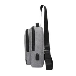 2024 Trending Hot Products Solid Chest Pack Outside Large Capacity Waterproof Chest Bag With Smart USB Charging Port