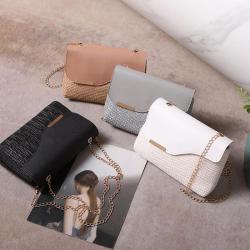 Weaving Straw Bags Pu Leather Wholesale 2024 Women's Shoulder Bags Casual Hundreds Crossbody Bags for Women