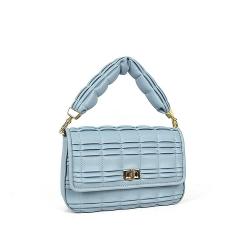 New custom logo PU leather ladies sling shoulder purse folded bag crossbody women hand bags handbags