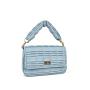 New custom logo PU leather ladies sling shoulder purse folded bag crossbody women hand bags handbags