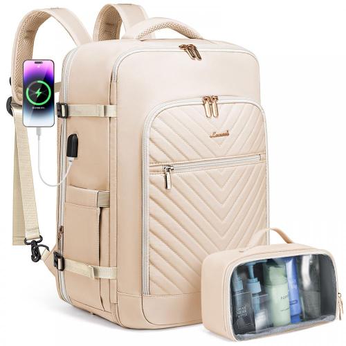 Waterproof Hiking Outdoor Rucksack Laptop Travel Backpack Flight Approved Carry on Backpack with Toiletry Bag Packing Cubes