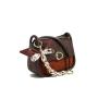 2024 Custom Hot Selling Suede Leather Shoulder Bag For Women With Scarf Metal Chain