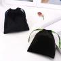 New Fabric Reusable Small Velvet Jewelry Watch Storage Bag Custom Logo Printed Drawstring Velvet Gift Jewelry Pouch