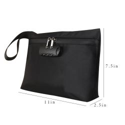 Coal Black Airtight Smell-Proof Bag with Combination Lock for Secure Storage of Accessories